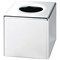 Devon Cube Tissue Box Holder, Chrome, Pack of 6