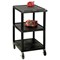 GPC 3 Shelf Service Trolley Black GI341L