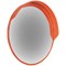 Traffic Mirror with Hood 450mm Diameter with Fixings High Visibility Orange