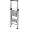 Climb-It Slim Aluminium Step Ladder with Handrail, 2 Tread, Silver