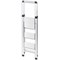 Climb-It Slim Aluminium Step Ladder with Handrail, 3 Tread, Silver