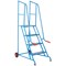 Climb-It Open Back Loading Step, 4 Tread, Powder Coated Blue