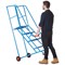 Climb-It Open Back Loading Step, 4 Tread, Powder Coated Blue