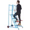 Climb-It Open Back Loading Step, 4 Tread, Powder Coated Blue