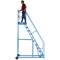 Climb-It Warehouse Safety Steps, 10 Tread, Blue