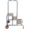 Climb-It Wide Work Steps with Chequer Plate, 3 Tread, Silver