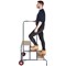 Climb-It Wide Work Steps with Chequer Plate, 3 Tread, Silver