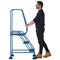 Climb-It Domed Feet Anti Slip Step, 3 Tread, Blue