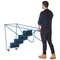 Climb-It Tilt N Pull Steps, 4 Tread, Blue