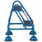 Climb-It Domed Feet Handy Step with No Handrail, 2 Tread, Blue