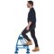 Climb-It Domed Feet Handy Step with No Handrail, 2 Tread, Blue