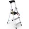 Climb-It Professional Aluminium Step Ladder with Carry Handle, 3 Tread, Silver Climb-It Professional Aluminium Step Ladder with Carry Handle, 3 Tread, Silver