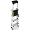 Climb-It Professional Aluminium Step Ladder with Carry Handle, 3 Tread, Silver