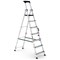 Climb-It Professional Aluminium Step Ladder with Carry Handle, 7 Tread, Silver