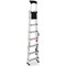 Climb-It Professional Aluminium Step Ladder with Carry Handle, 7 Tread, Silver