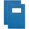 GBC Binding Covers with Window, 250gsm, Blue, A4, Leathergrain, Pack of 25 Pairs