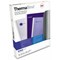 GBC Thermal Binding Covers, 1.5mm, Front: Clear, Back: Royal Blue Leathergrain, A4, Pack of 100