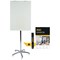 Bi-Office Business Glass Mobile Easel, Drywipe Glass Surface, Chrome Structure, 700x1000mm