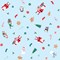 Xmas Print Wipe Clean Kids Tablecloth 1320x1780 Pack of 12