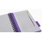 Europa Splash Project Book, A5, Ruled & Perforated, 200 Pages, Purple, Pack of 3