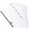 Guildhall Reinforced Board Index Dividers, 1-10, Clear Tabs, A4, White
