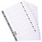 Guildhall File Dividers, 1-15, Mylar Tabs, A4, White