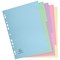 Exacompta Recylced Subject Dividers, 5-Part, Blank Pastel Multicolour Tabs, A4, Pastel Multicolour