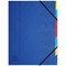 Exacompta A4 Elasticated Organiser Files, 7-Part, Blue