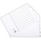 Exacompta Reinforced Board Index Dividers, 1-10, Clear Tabs, A3, White