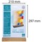 Exacompta Portrait Stand Up Sign Holder A4 with Wood Base