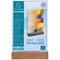 Exacompta Portrait Stand Up Sign Holder A5 with Wood Base