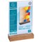 Exacompta Portrait Stand Up Sign Holder A5 with Wood Base