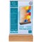 Exacompta Portrait Stand Up Sign Holder A6 with Wood Base