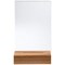 Exacompta Portrait Stand Up Sign Holder A6 with Wood Base