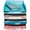 Exacompta Skandi Recycled Plastic Letter Trays, Assorted, Pack of 4 Exacompta Skandi Recycled Plastic Letter Trays, Assorted, Pack of 4