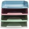 Exacompta Autentik Letter Trays A4+ Assorted (Pack of 4)