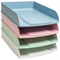 Exacompta Autentik Letter Trays A4+ Assorted (Pack of 4)