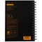 Rhodia Wirebound Business Notebook, A5, Ruled & Perforated, 160 Pages, Black, Pack of 3