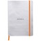 Clairefontaine Rhodiarama Notebook 80 Lined Pages A5 Silver Cover