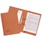 Guildhall Front Pocket Transfer Files, 420gsm, Foolscap, Orange, Pack of 25