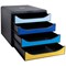 Exacompta Bee Blue Big Box Recycled 4 Drawer Set, Multi-Coloured Exacompta Bee Blue Big Box Recycled 4 Drawer Set, Multi-Coloured