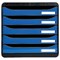 Exacompta Iderama Big Box Plus 5 Drawer Set Blue (Dimensions: W278 x D347 x H271mm)