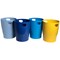 Exacompta Bee Blue Recycled Ecobin, 15 Litres, Assorted, Pack of 8