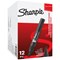 Sharpie W10 Permanent Marker, Chisel Tip, Black, Pack of 12