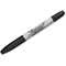 Sharpie Permanent Markers Twin Tip Blister Black (Pack of 12) S0811100