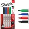 Sharpie Permanent Marker Fine Assorted Pack of 4