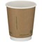 Edenware Double Wall PLA Lined Coffee Cup, 227ml, Kraft, Pack of 500