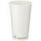 Edenware Single Wall PLA Lined Coffee Cup, 454ml, White, Pack of 1000