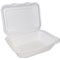 Edenware Bagasse Clamshell Regular Meal Box, 178x127mm, White, Pack of 500