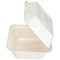 Bagasse Clamshell Large Meal Box, 228x152mm, White, Pack of 250